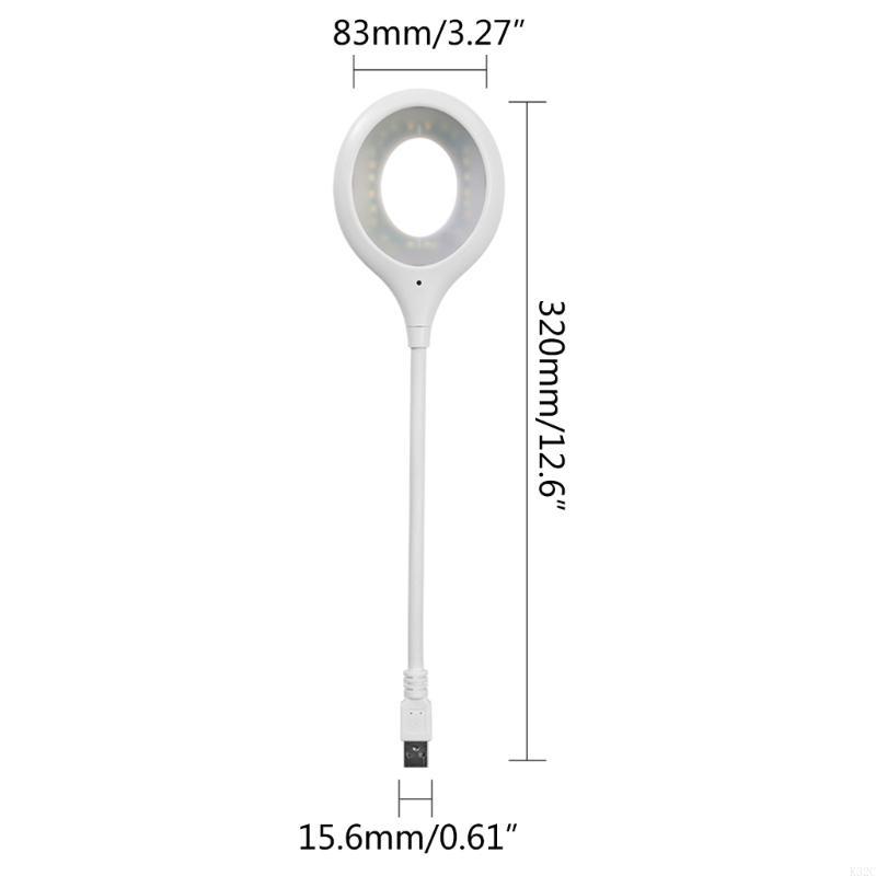 K32C LED Desk Lamp Voice Control Portable Night Light Lamp Freely Foldable Table Lamp USB LED Ring Lights