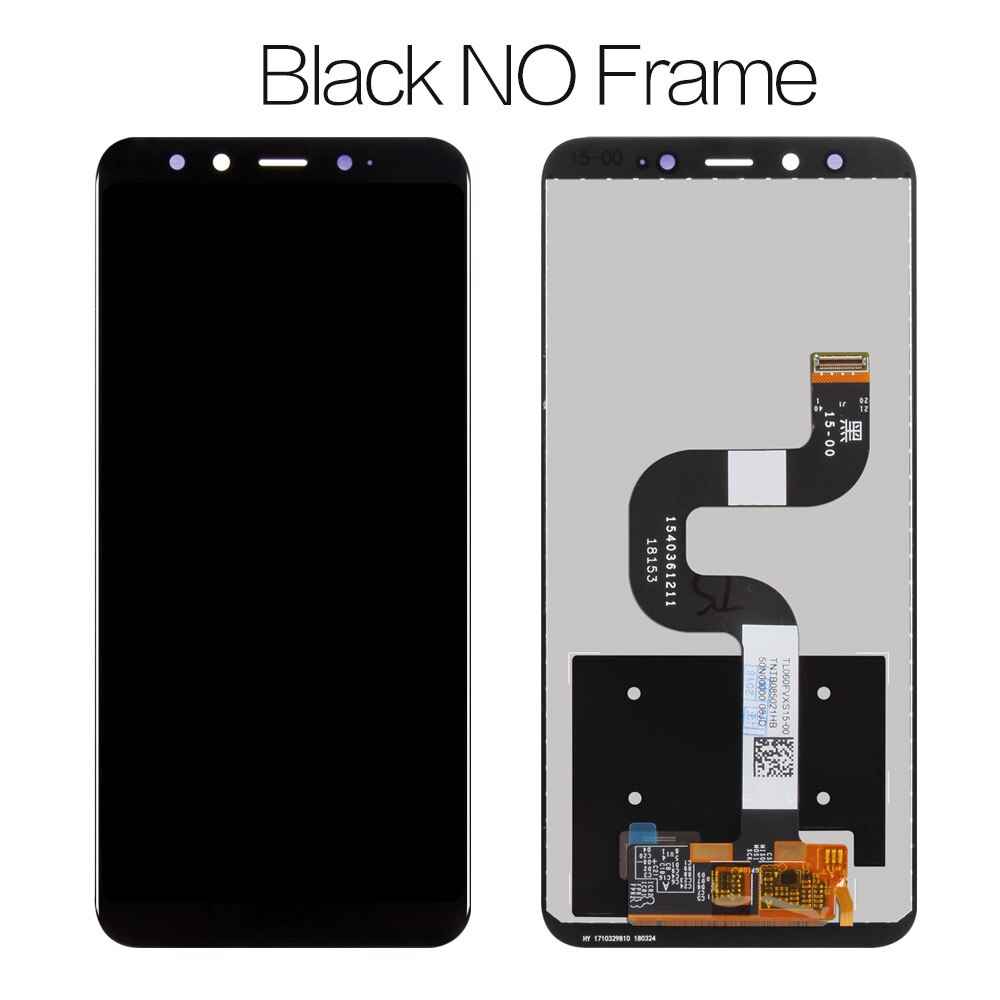 Srjtek pour XIAOMI Mi A2 Lite affichage matrice écran tactile numériseur assemblage complet avec cadre 5.84 ''pour Xiaomi Redmi 6 Pro LCD: A2 No Frame Black