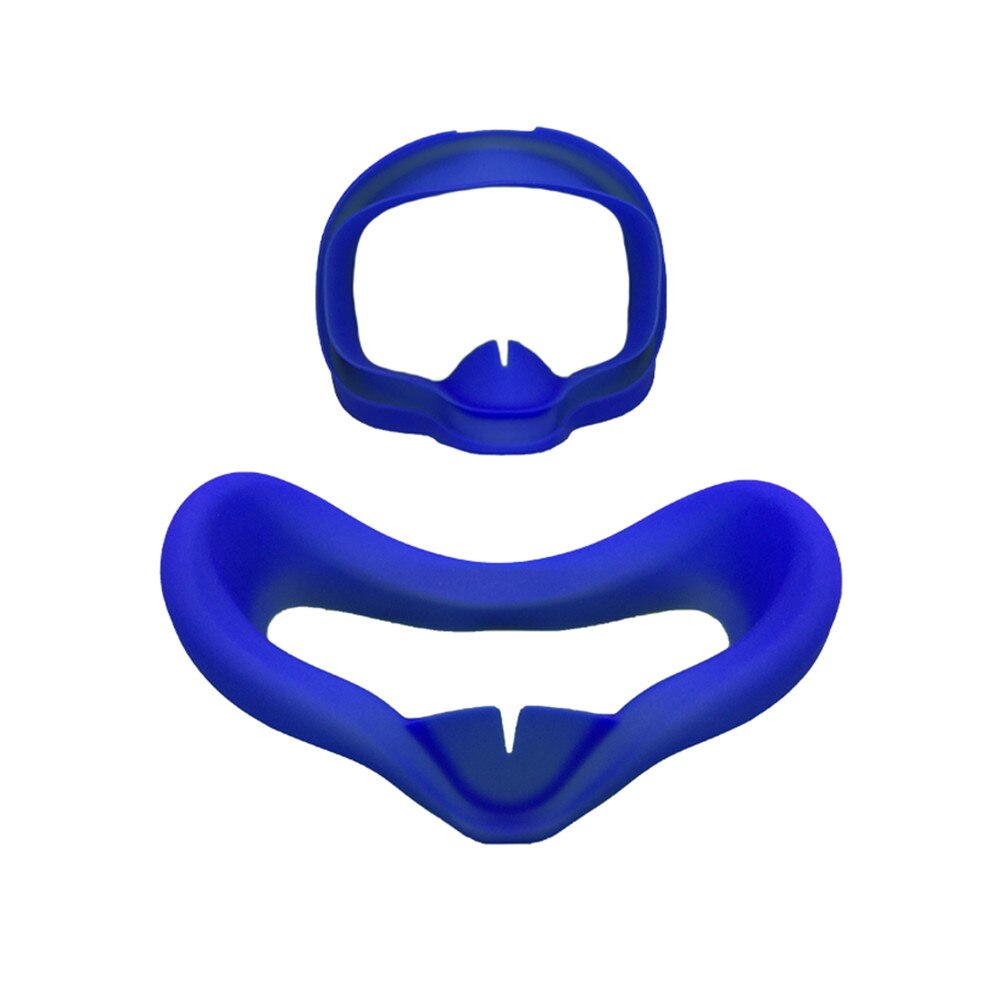 Capa de silicone para vr oculus quest, óculos unissex anti-suor, proteção contra vazamento, bloqueio de luz almofada para missões oculus: Azul