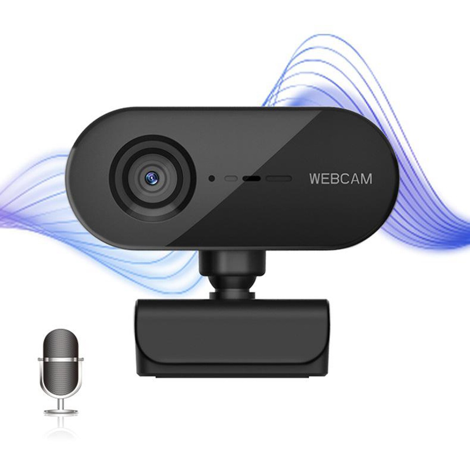 Full HD Webcam Mini Computer PC WebCamera with Microphone Rotatable Cameras for Live Broadcast Video Calling Conference Work