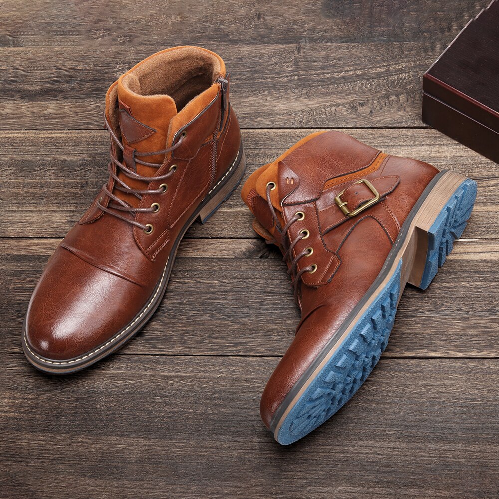 Grote Maat Mannen Laarzen Comfortabele Warm Antislip Mannen Winter Schoenen