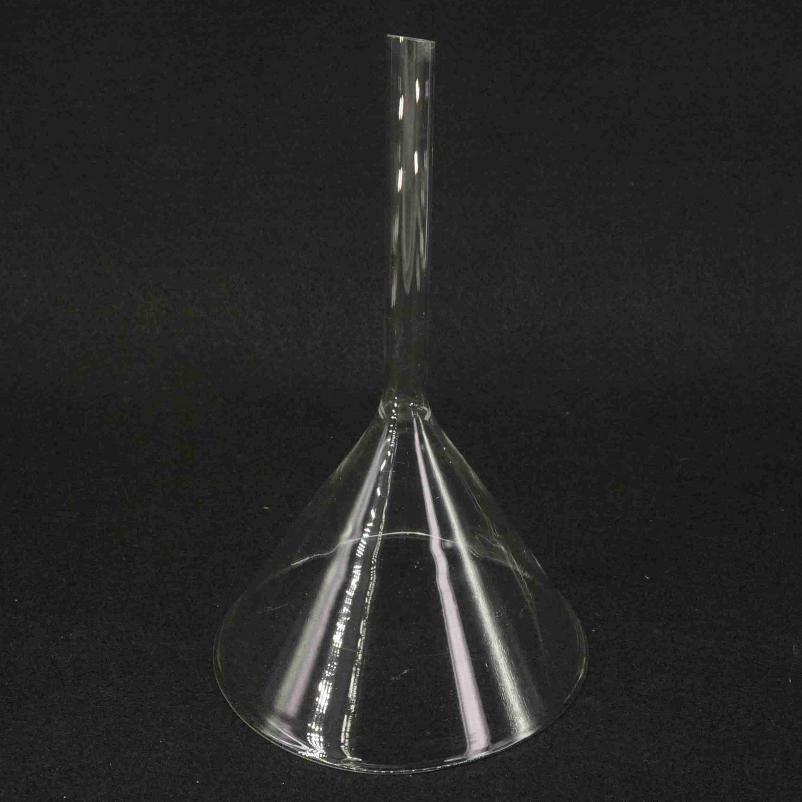 Funil miniatura do triângulo dos produtos vidreiros de borosilicate do funil de vidro do laboratório de 120mm