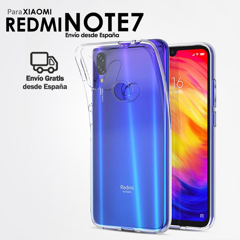 Funda de Gel TPU Carcasa Silicona para Movil Xiaomi Redmi note 7 Funda Protecto Trasera Transparente