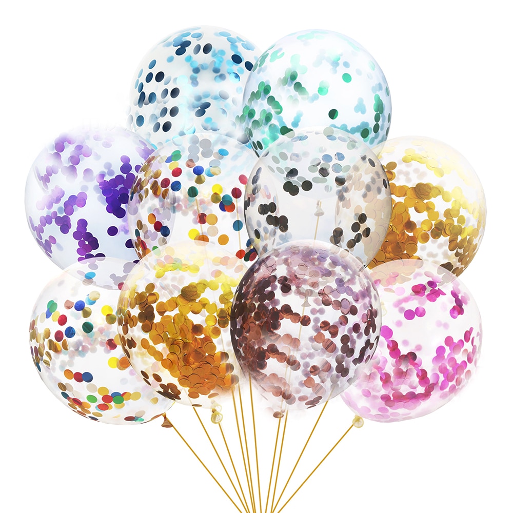Goud Folie Confetti Transparante Ballonnen Goud Folie Confetti Latex Ballon Party Bruiloft Verjaardag Ballonnen Baby Shower Decoratie