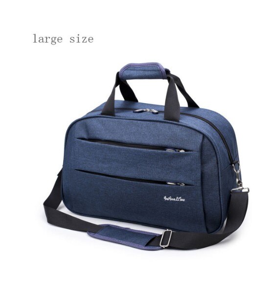NIYOBO Travel Duffel Bag - 53cm Large Waterproof Nylon Carry-On Luggage: Blue L