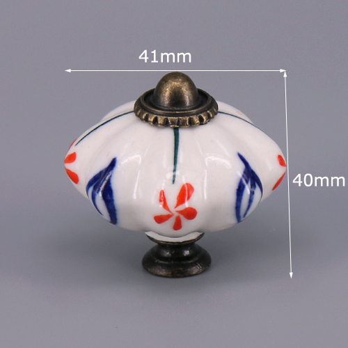 1x barnerom skuff knott håndtak fargerik gresskar stil kommode trekk keramisk kjøkken skap håndtak knott møbler maskinvare: C