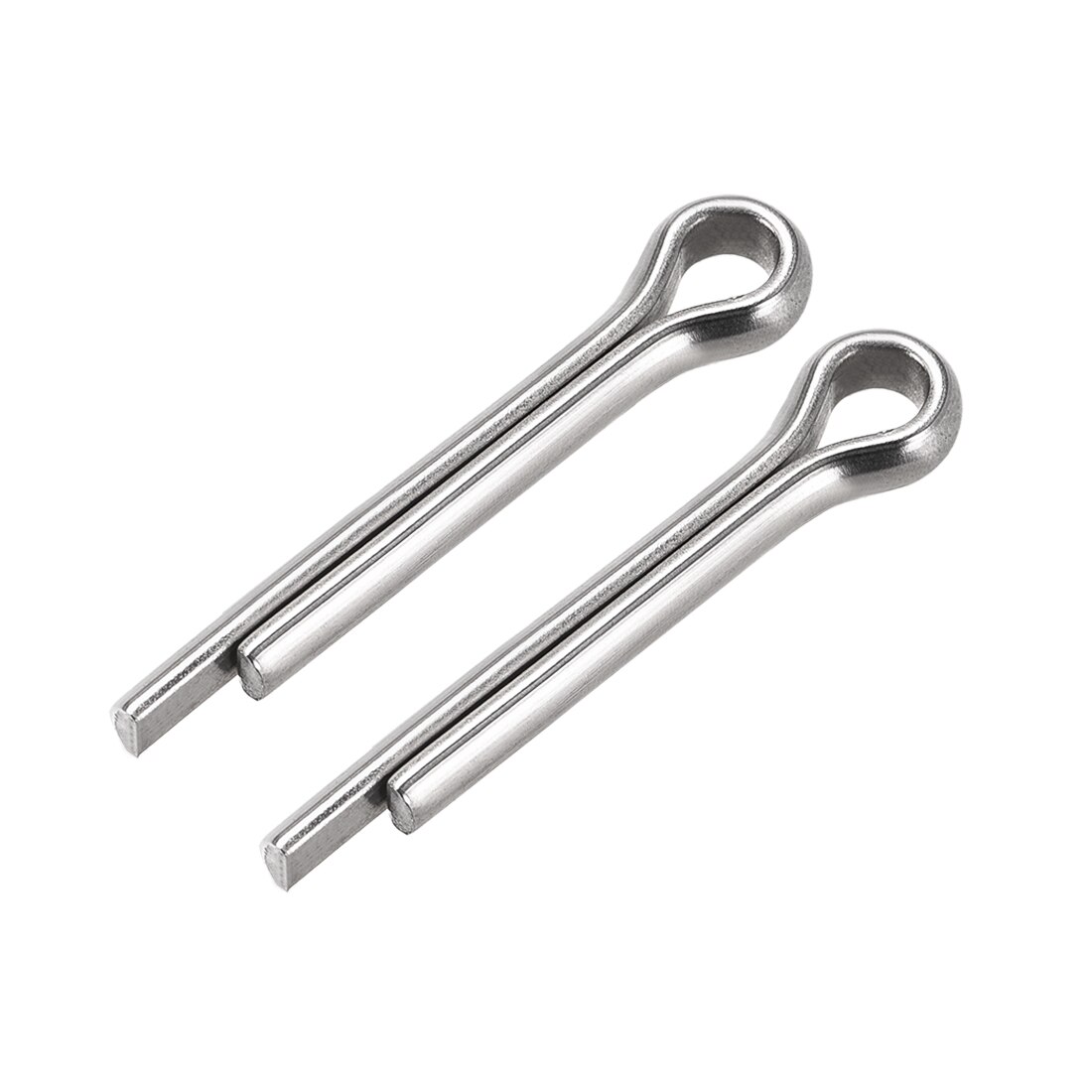 uxcell 2Pcs Split Cotter Pin - 6mm x 40mm 304 Stainless Steel 2-Prongs Silver Tone for Home DIY Application