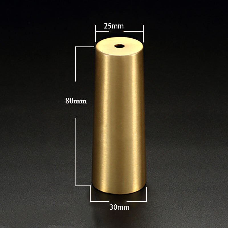 1 stykke guld messing kabinet benbetræk messing farve stol fødder beskytter sofa ben rør metal kop møbler ben ferrules: 80 x 30 x 25mm