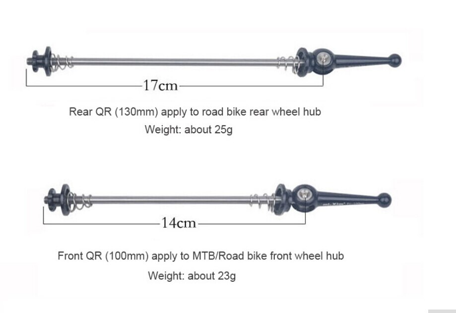 Titanium legering ultralight qr 100/130mm racefiets fiets duurzaam snelsluiting
