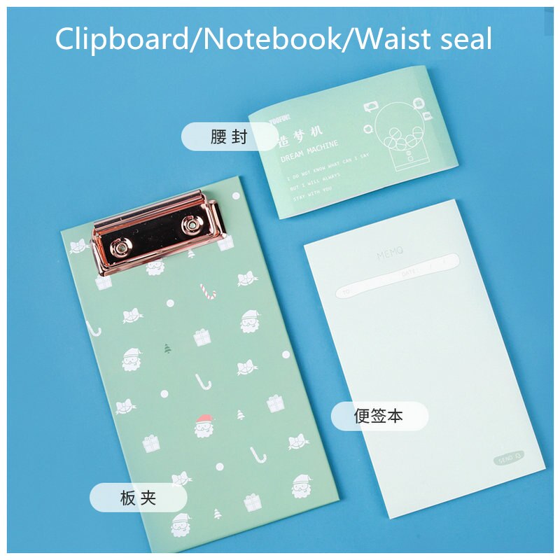 Mini board clip note clipboard memo papirblokke klæbrig notesbog skrive notesblok mappe skole kontorartikler papirvarer