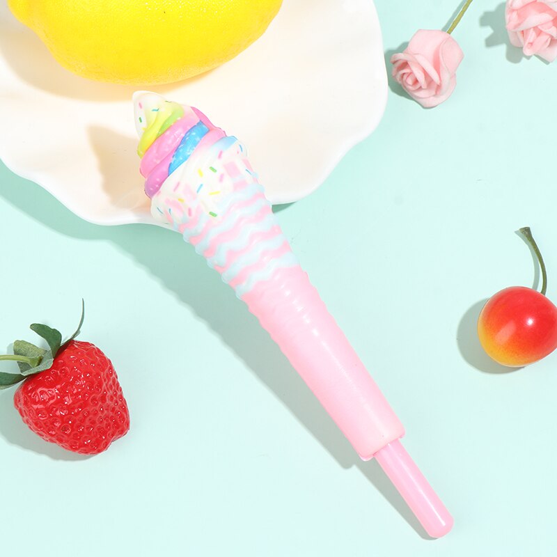 Slow Rebound Ice Cream Stress Reliever Soft Neutral Pen Student Appliance: Pink