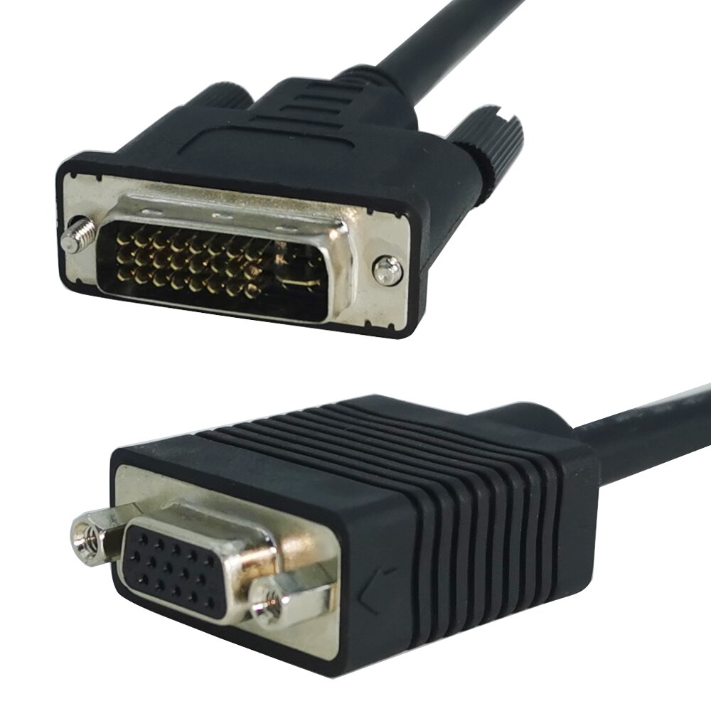 8inch DVI to VGA cable adapter DVI-I Male to VGA Female for PC VGA monitor LCD HDTV