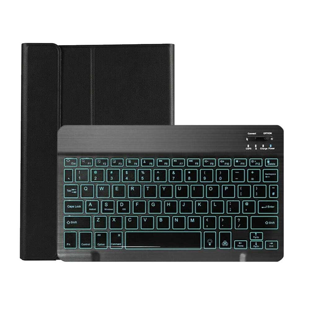 Bluetooth Keyboard Case For Huawei MatePad Pro 10.8 inch MRX-W09 MRX-AL09 Case With Keyboard PU Leather Flip Stand Cover: Black-Backlit