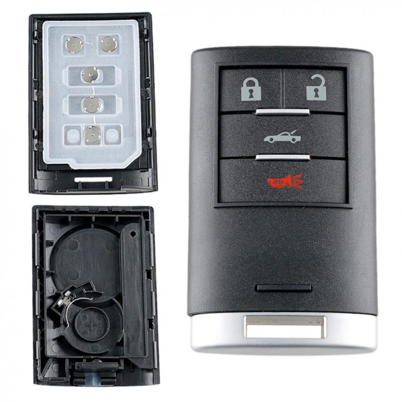 4 Knoppen Afstandsbediening Auto Sleutel Shell Fob Met Kleine Sleutel Fit Voor Cadillac / Chevrolet Corvette Key Case