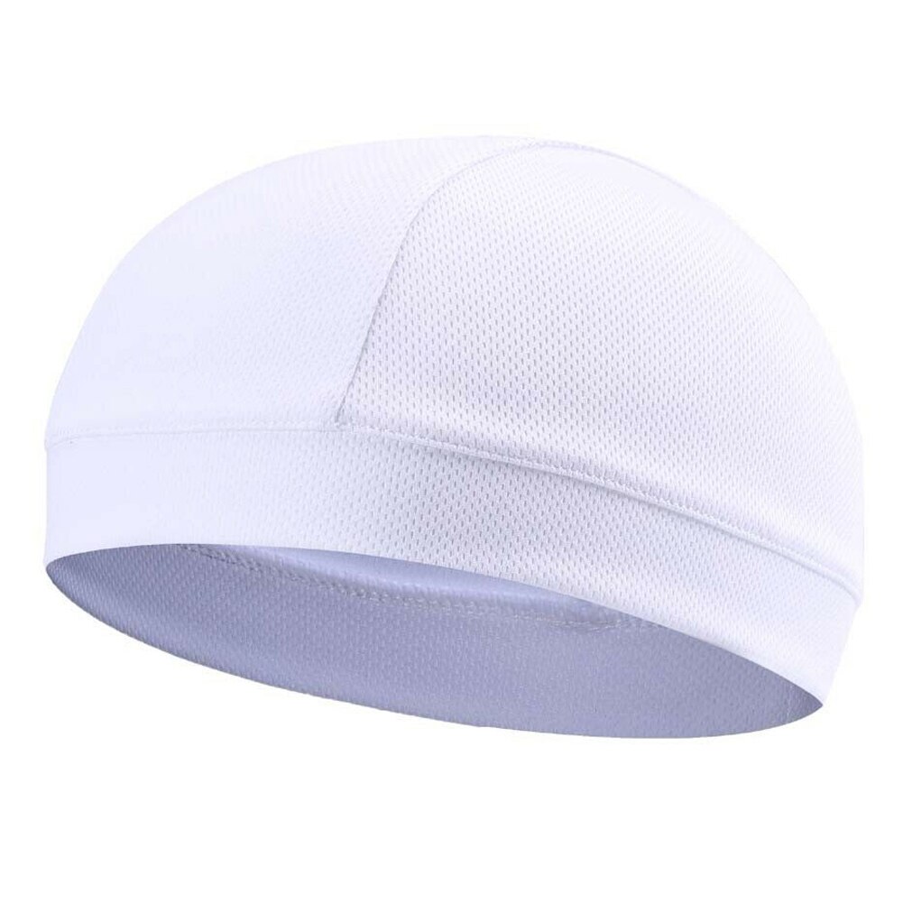 1 piezas. De refrigeración de la humedad de la tapa del cráneo del forro interior del casco de la boina de la cúpula del sombrero de los hombres: Blanco