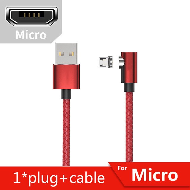 Magnetische Ladegerät Micro USB C Typ C Kabel Für Huawei P40 iPhone XR 11 Magnetic Charging Schnelle Magnet Kabel Telefon ladekabel: 2M / Red For Micro