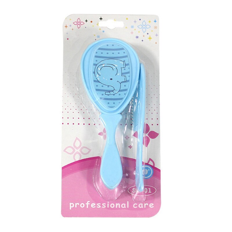 Brosse à cheveux pour -né, 2 pièces/ensemble, dessin animé, peigne doux pour bébé, ensemble d&#39;outils de massage du cuir chevelu, soins pour enfants