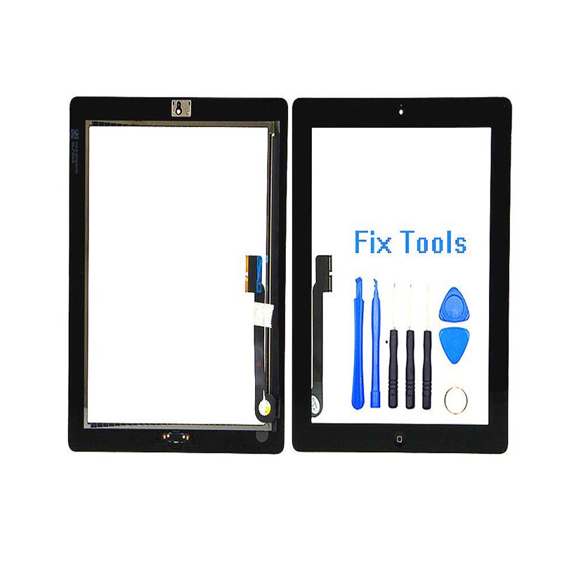 For iPad 4 Touch Screen Assembly Home button Touch Screen Glass Digitizer with Repair Kit LCD A1458 A1459 A1460