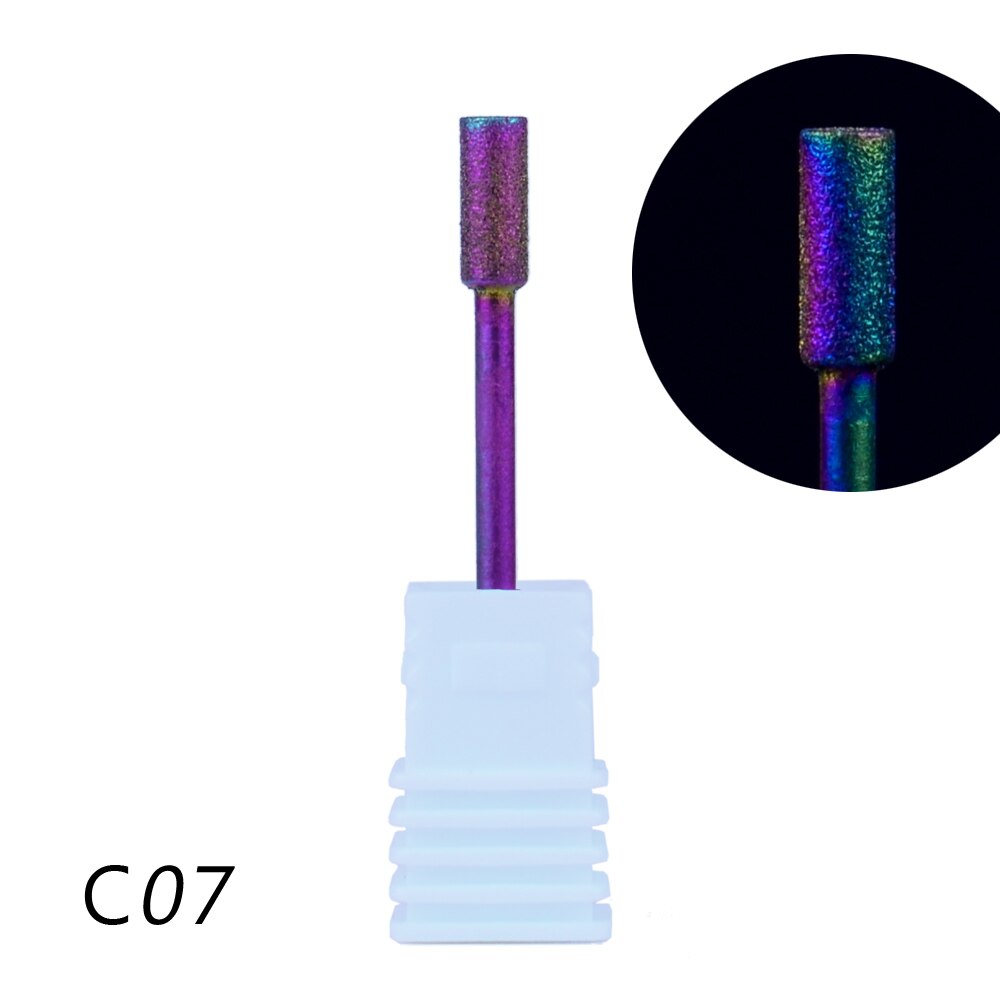 20 typer fræser til manicure neglebor regnbue diamant manicure maskine pedicure elektriske negle bor tilbehør: 07