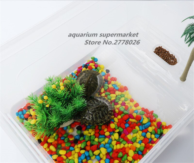 HONGYI 1 piece fish tank turtle reptile house tortoise breeding box turtle tank turtle resting place bare cylinder S/M/L size