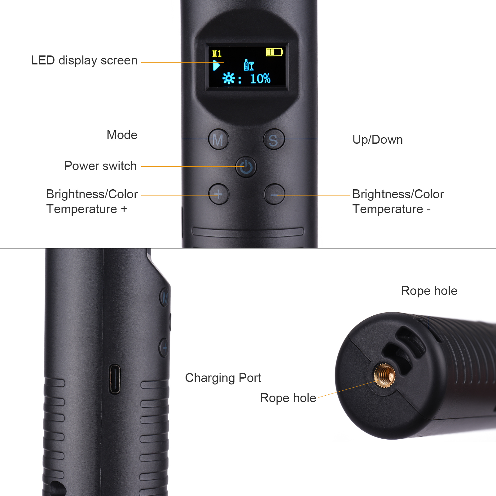 Rgb Handheld Led Light Wand 20W Fotografie Lamp Met Statief Bi-Kleur Temperatuur 3000K-6500K met Draagtas Afstandsbediening