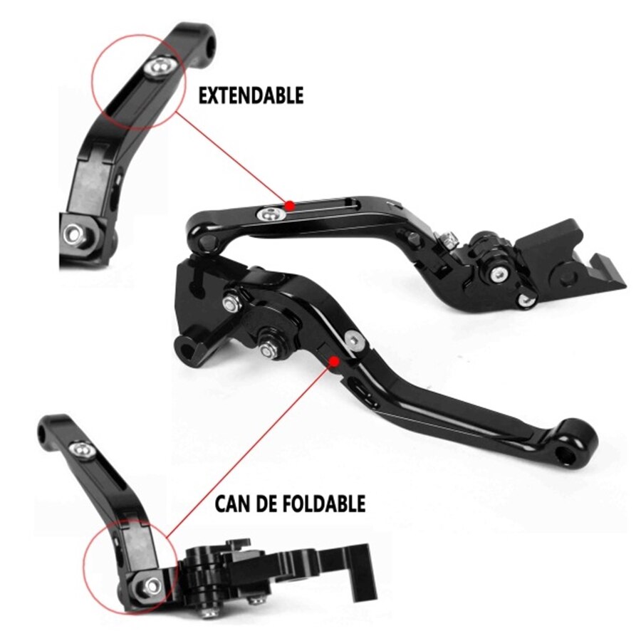 Regolare Leve per BMW G310R 2017-2019/G310GS 2017-2019 Del Motociclo di CNC Pieghevole Allungabile Frizione del freno: nero