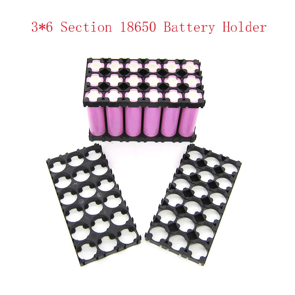 3x6 Cell 18650 Batterijen Spacer Uitstraalt Shell Plastic Warmte Houder Beugel