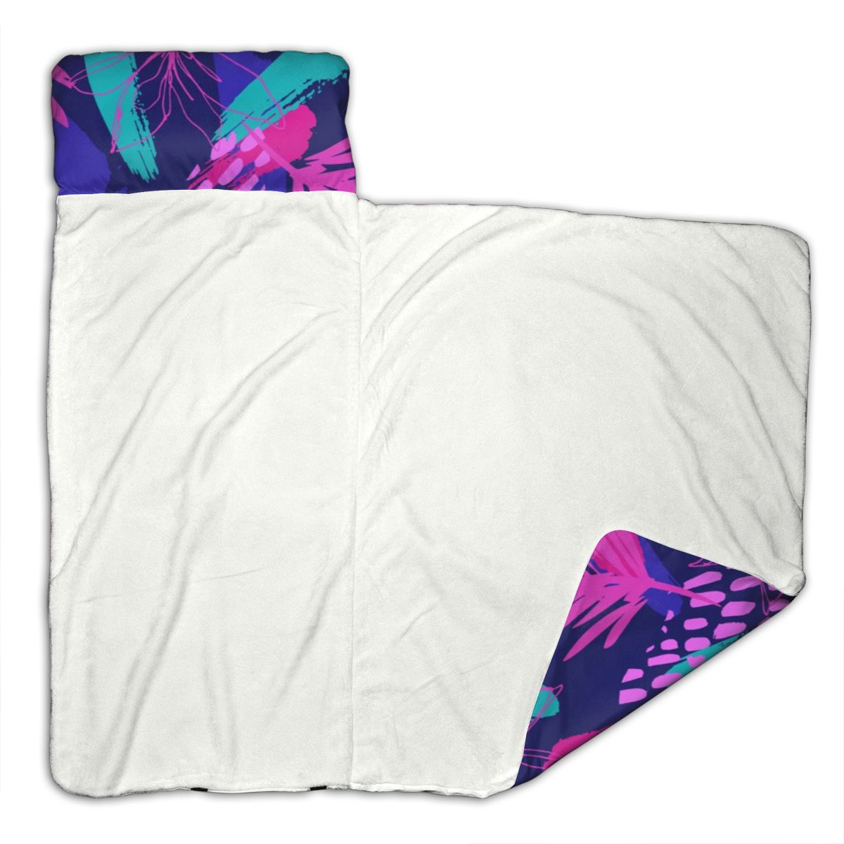 Enfant en bas âge roulé tapis de sieste Anti-coup de pied couette artefact oreiller amovible feuilles créatives fleurs coups de brosse bébé sac de couchage