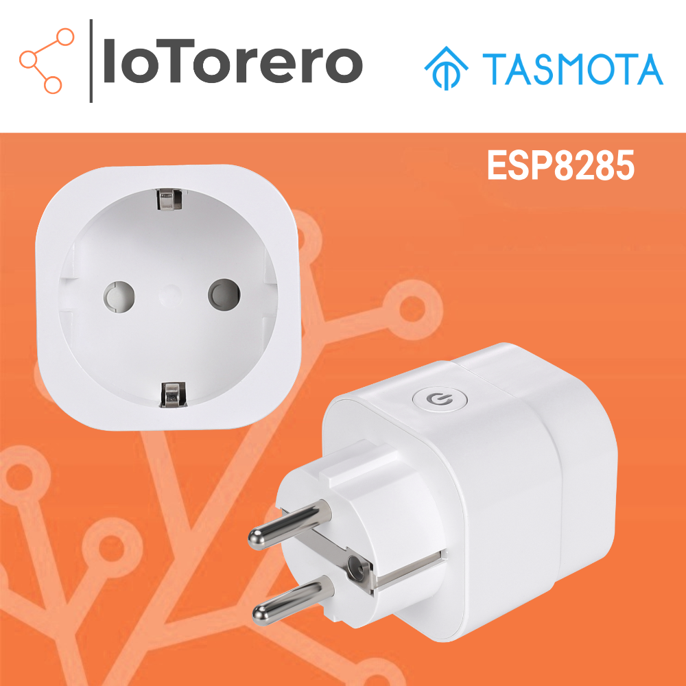 IoTorero Tasmota & MQTT ESP8285 EU-stekkerverbruikbewaking 16A Werkt met Home Assistant