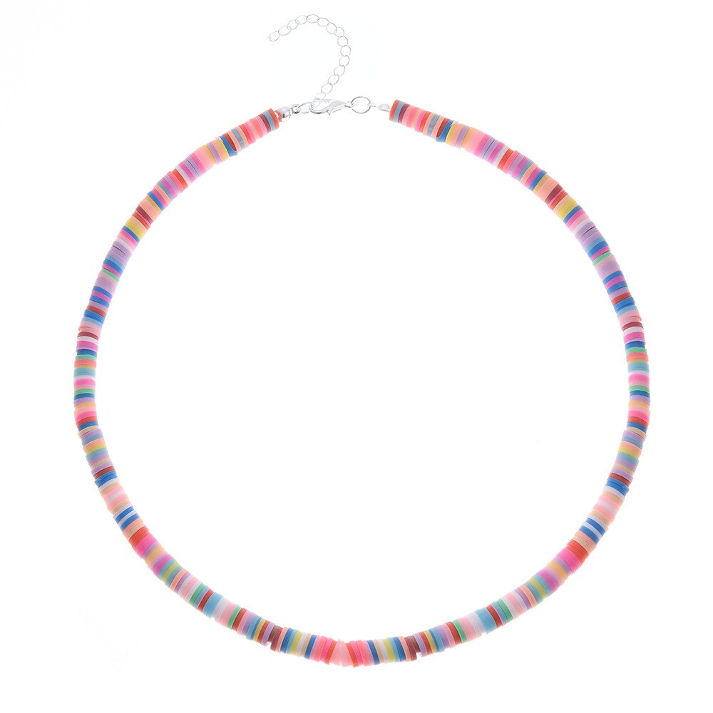 Colliers de perles en vinyle pour femmes et filles, fait à la main, coloré, à la , pour la plage, pour les , été