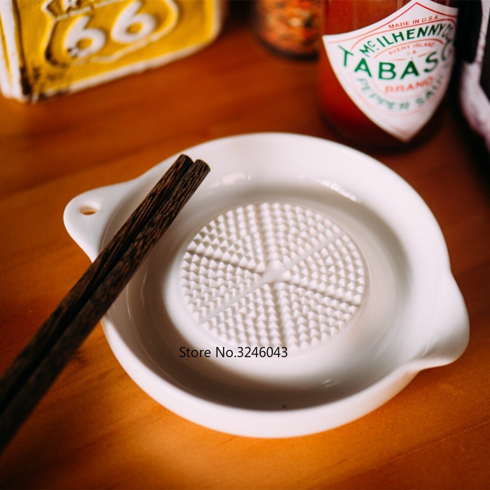 Ceramiczny imbir czosnek Wasabi tarka kruszony wyciskacz robić czosnku urządzenie naczynie na sos sojowy robić Sushi sashimi dziecko żywienie uzupełniające narzędzia
