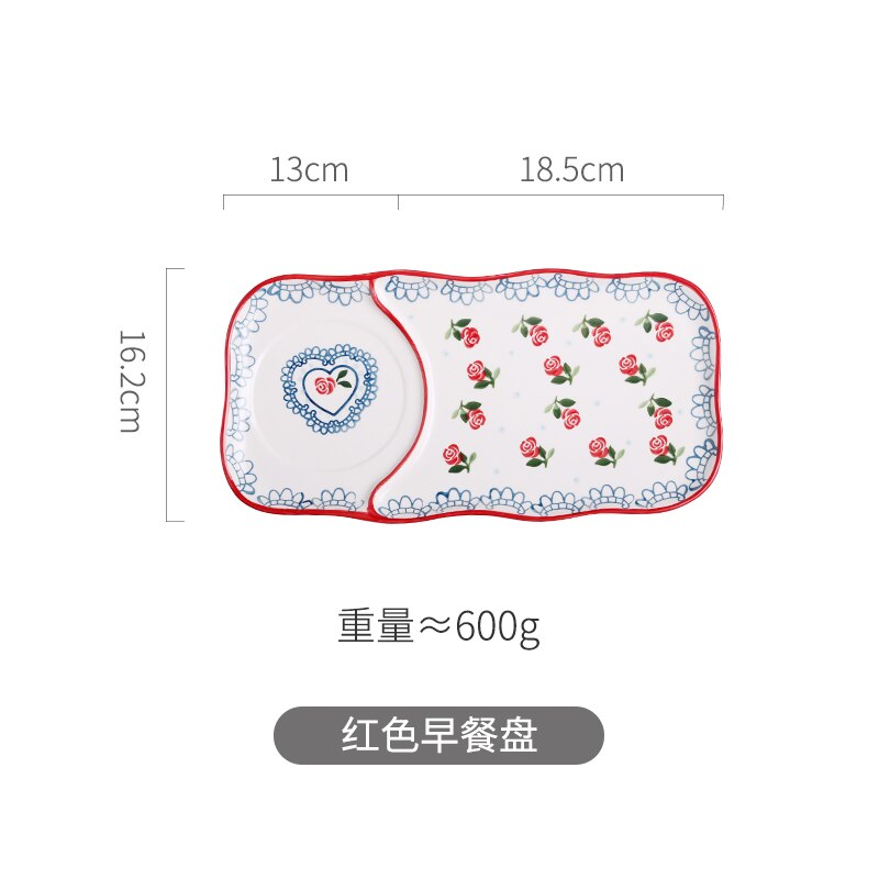 Oneisall middagstallerkener i japansk stil porcelæn keramik kage frugt grøntsag salat platos porcelæn stel fade supla fad: Hvid