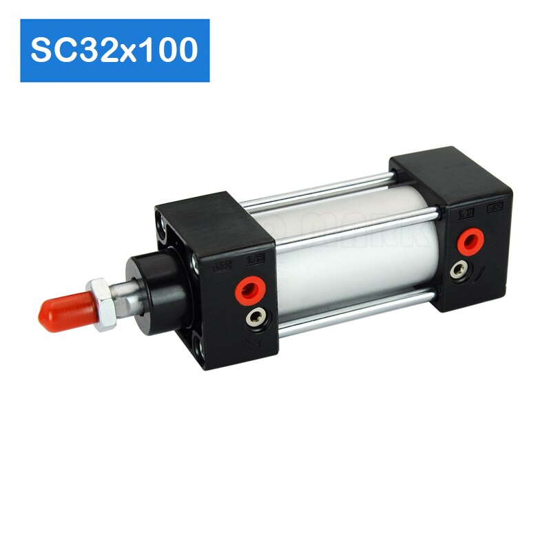SC32X100 32Mm Boring 100Mm Slag Pneumatische Soorten Power Druk Zuiger Gecomprimeerd Telescopische Air Cilinder: Only cylinder / SC32X100-S