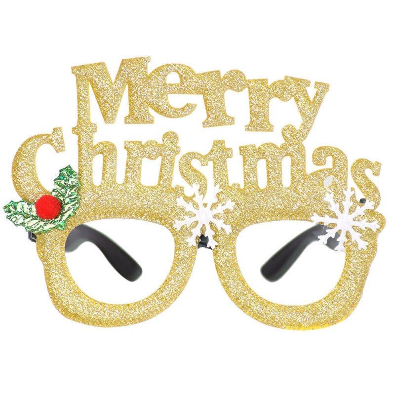 joyeux noël lunettes père noël bonhomme de neige lunettes mignon dessin animé cadre décorations pour la maison pour le nouvel an noël enfants: 09