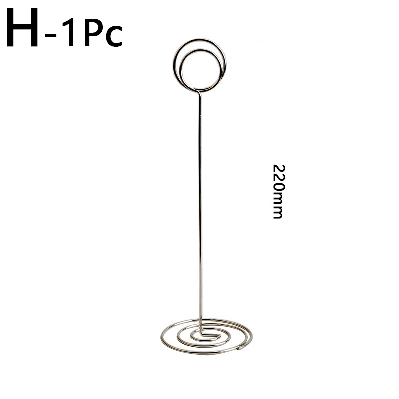 Multi Style Desktop Photo Clips Office Crative Business Card Metal Clips Wedding Party Table Number Cards Holder Decorations: H-220mm / Gold Color