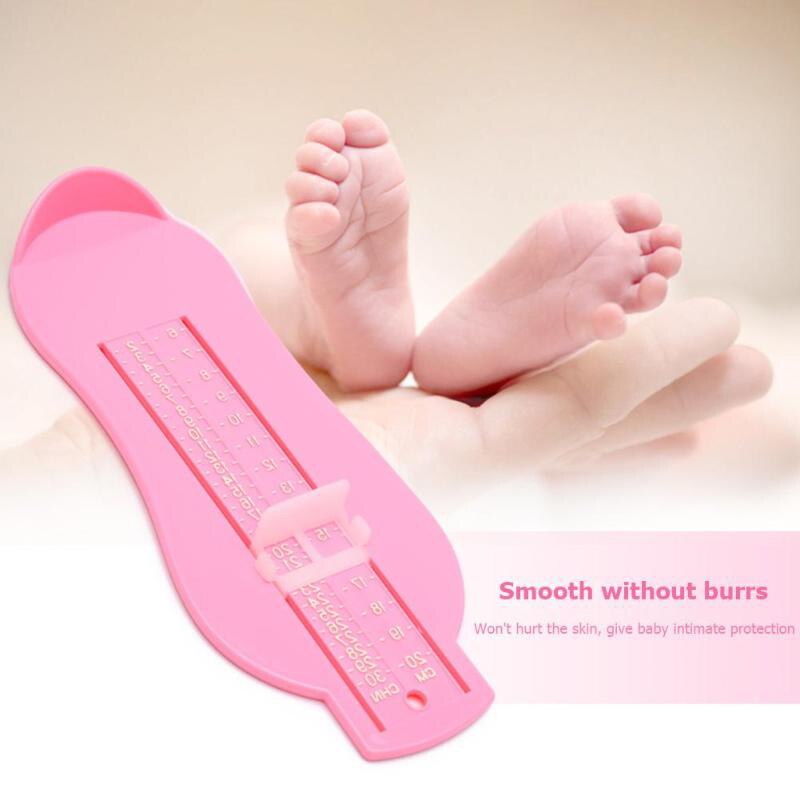 Medidor de plástico para medir los pies de los niños, 5 colores, para cuidado de las uñas del bebé, regla para los pies infantiles, calculadora de longitud de los pies, cuidado de las uñas del bebé