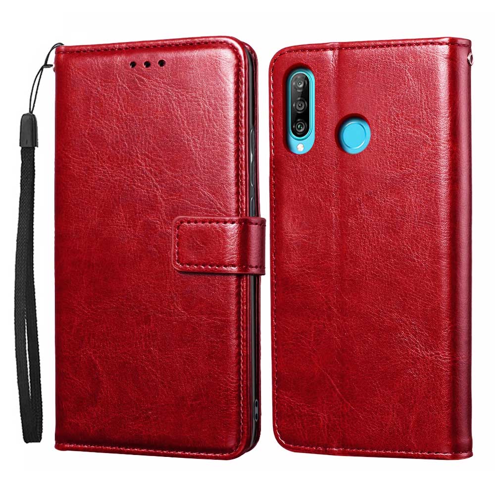 Voor huawei honor 20s telefoonhoesje honor 20s hoesje flip lederen boekhoesje voor huawei honor 20s 20 s honor 20s mar -lx1h 6.15 "hoesje: Stijl 1 rood