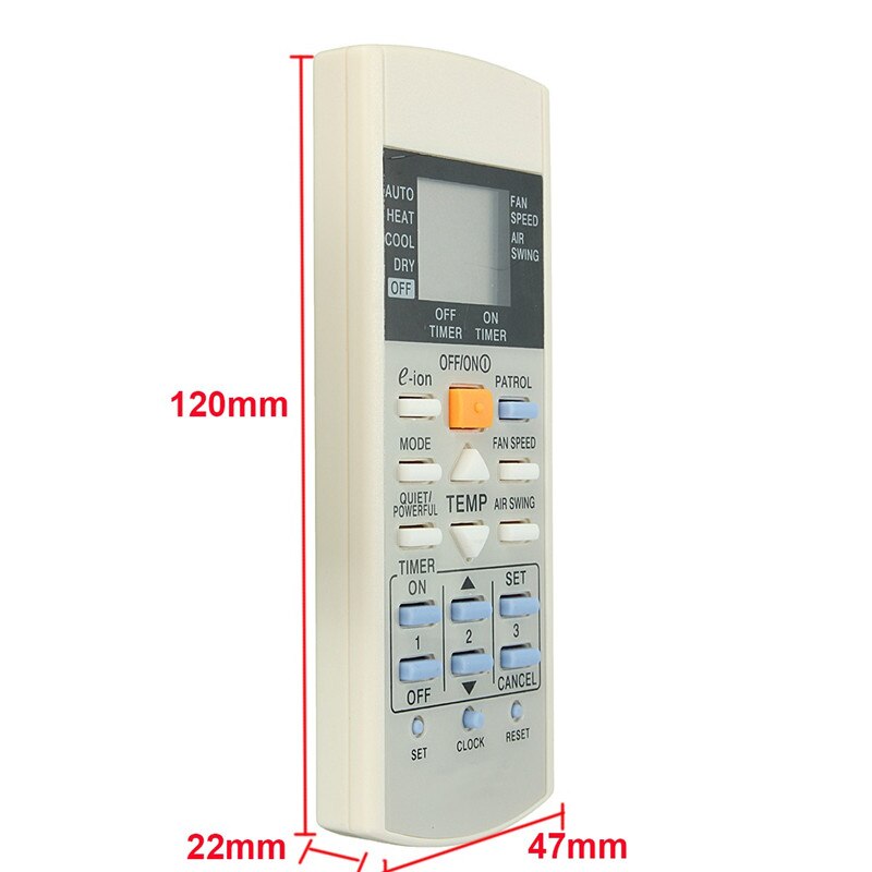 Bärbar luftkonditionering fjärrkontroll lämplig för panasonic  a75 c 2913 cs-e21 eku cs -e9 eku cu -e12e luftkonditionering