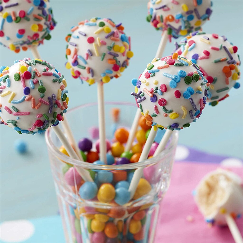 100 Stuks 15Cm Lolly Cake Papier Stok Plastic Pop Sucker Sticks Cake Pop Sticks Voor Chocolade Suiker Snoep Lolly pop Diy Mold