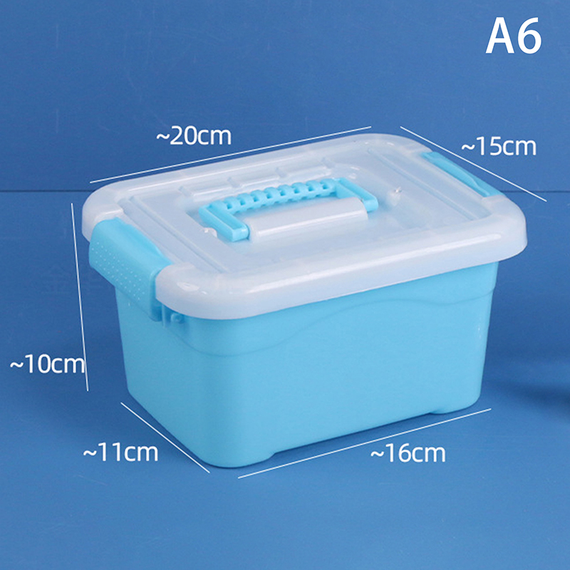 Kunststoff-Aufbewahrungsbox mit Deckel, tragbare transparente Organizer-Kasten für Kinderspielzeug, Studenten-Briefpapier-Behälter, Kosmetik-Sortierbox