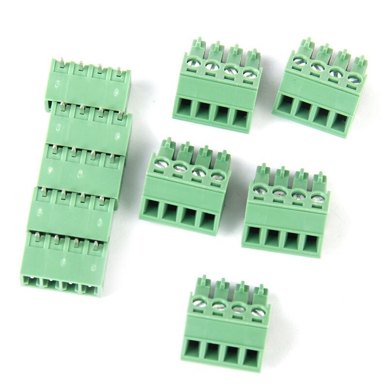 5 pieces 4-pin connector with screw terminals PCB mounting DT