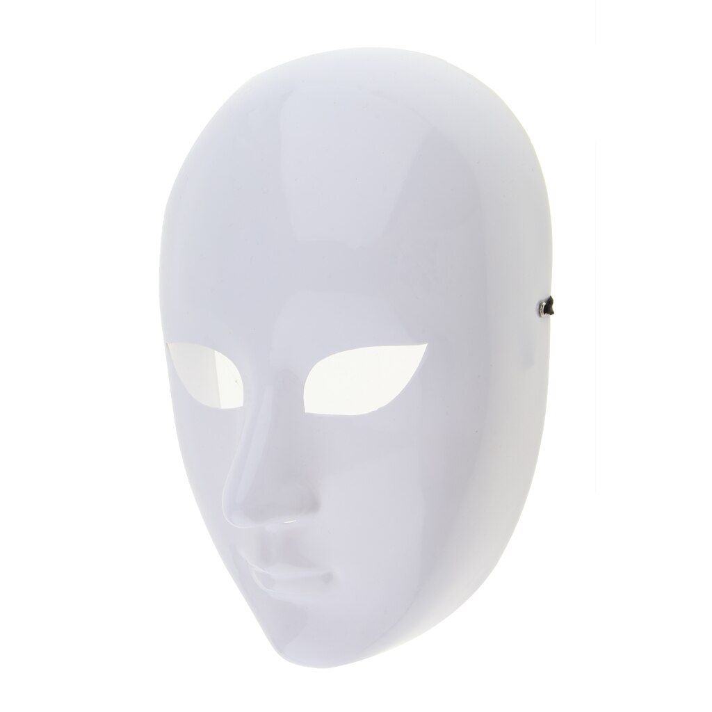 Plain White Blank Decorating Craft Full Face Masquerade Mask Custome Party