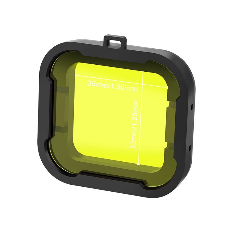 Caso habitação à prova dwaterproof água lente filtros de mergulho para xiaoyi 4k + yi lite ação cam vermelho magenta cinza amarelo filtro de mergulho acessório