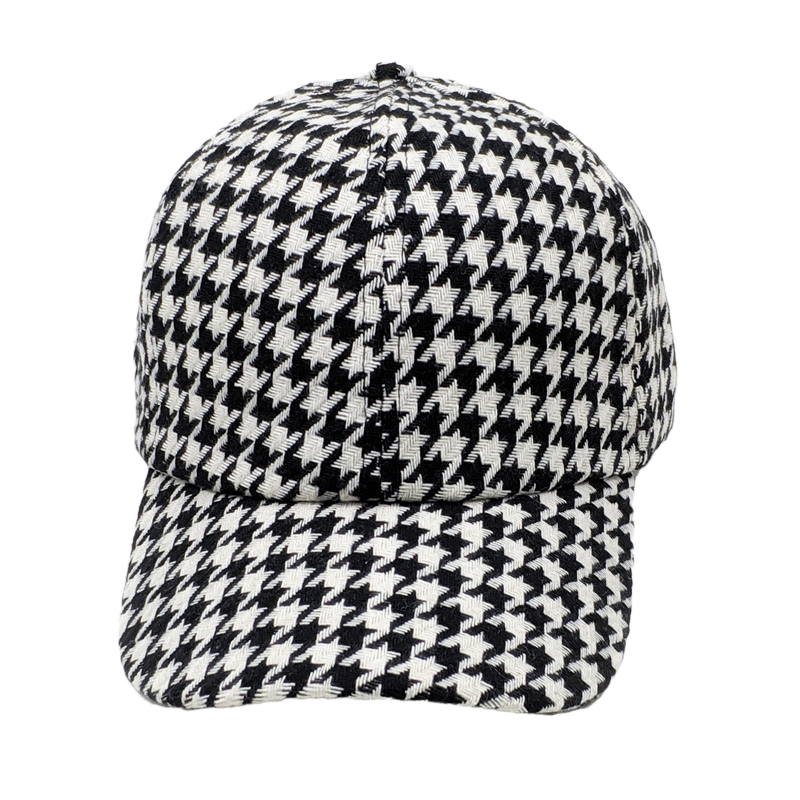 Casquette pied-de-poule pour hommes et femmes, classique, rétro, Baseball, blanc, noir, à carreaux