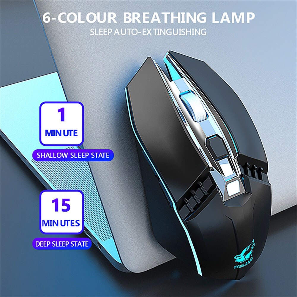 Rechargeable gaming mouse X5 wireless silent LED backlit USB optical ergonomic mouse The sense of technology is born for games: A