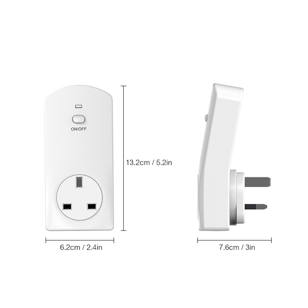 Smart Plug in Socket Heating Cooling Devices Control Socket for Pairing with Remote Control Thermostat--AC220~240V UK Plug