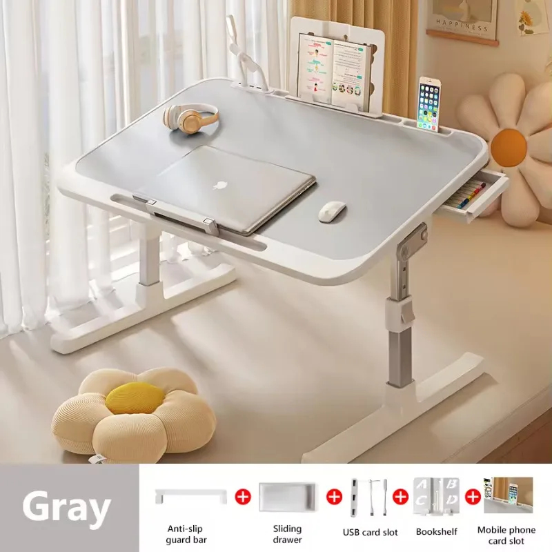 Table d'ordinateur portable pliable bureau petit bureau conseil réglable relevable ordinateur portable dortoir étudiant bureau Simple maison enfants bureaux d'étude: Gris clair