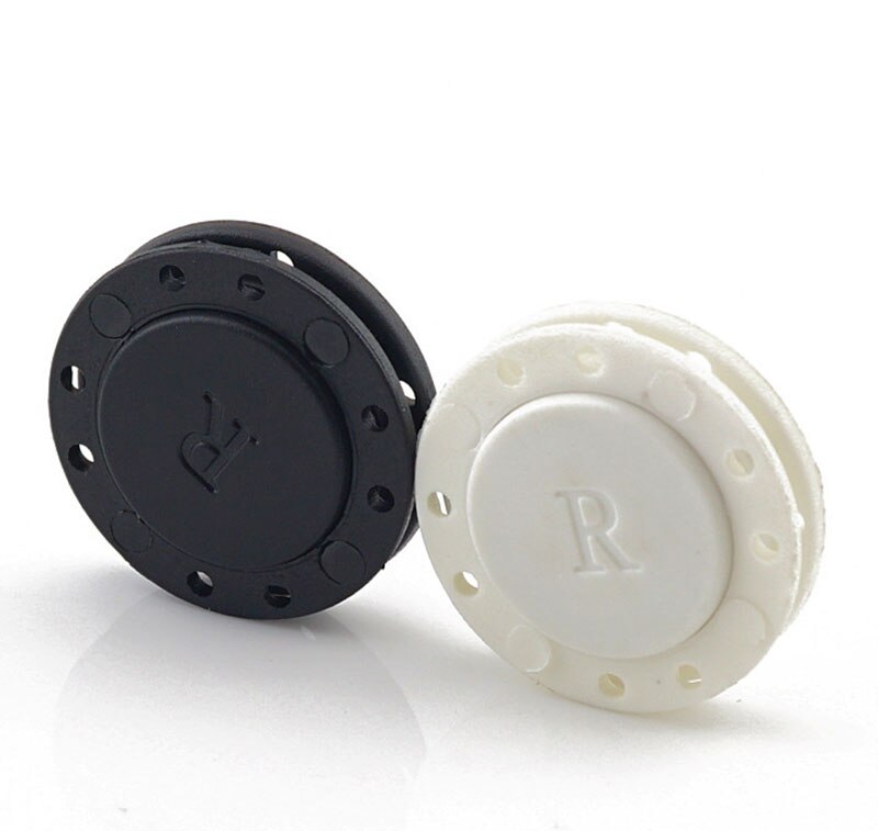 10sets White Black Plastic Nylon Magnetic Snap Button for Bag Handbag Sewing: white color / 80 sets