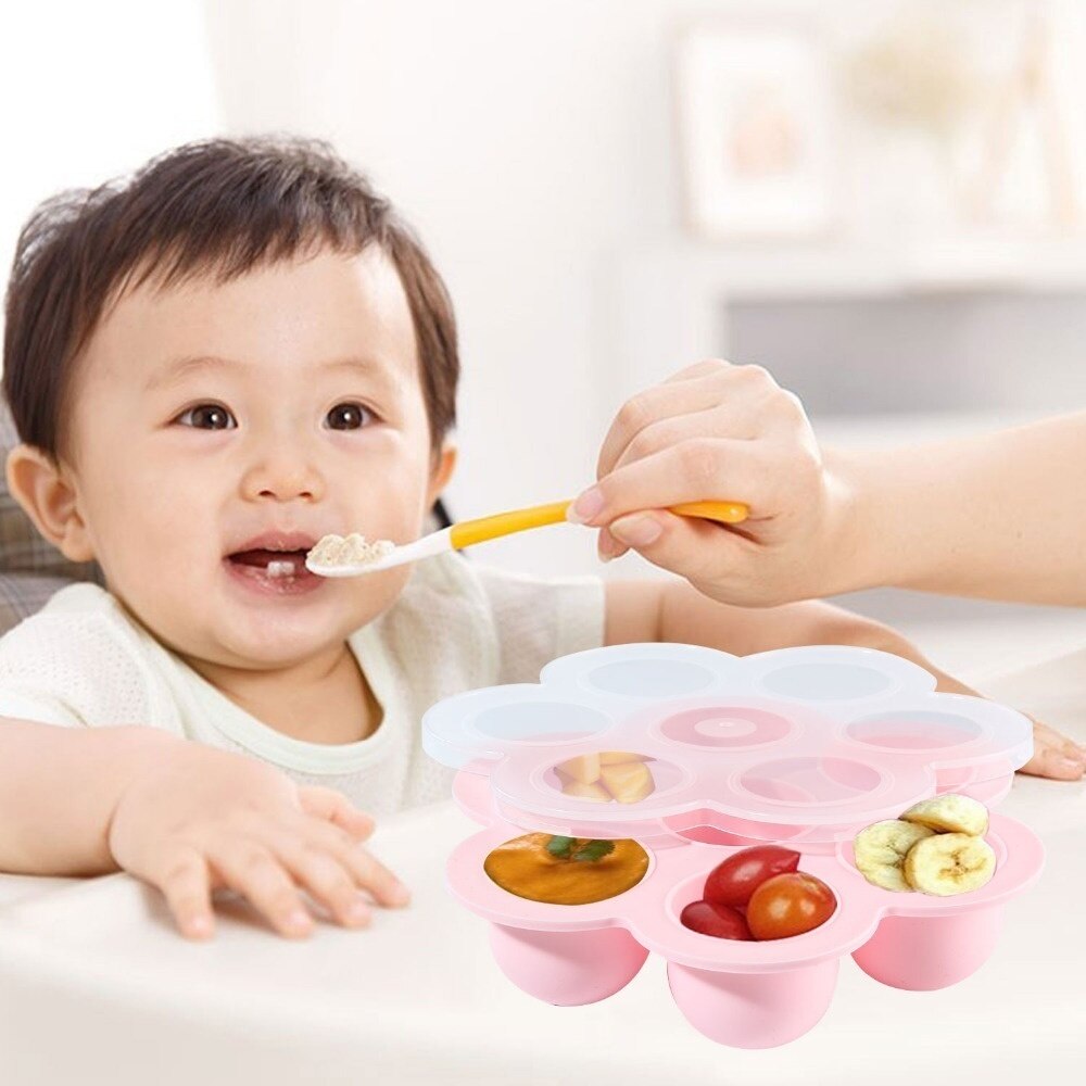 7 Holes Silicone Egg Bites Molds for Instant Pot Accessories Pressure Cooker Ice Cube Tray with Lid