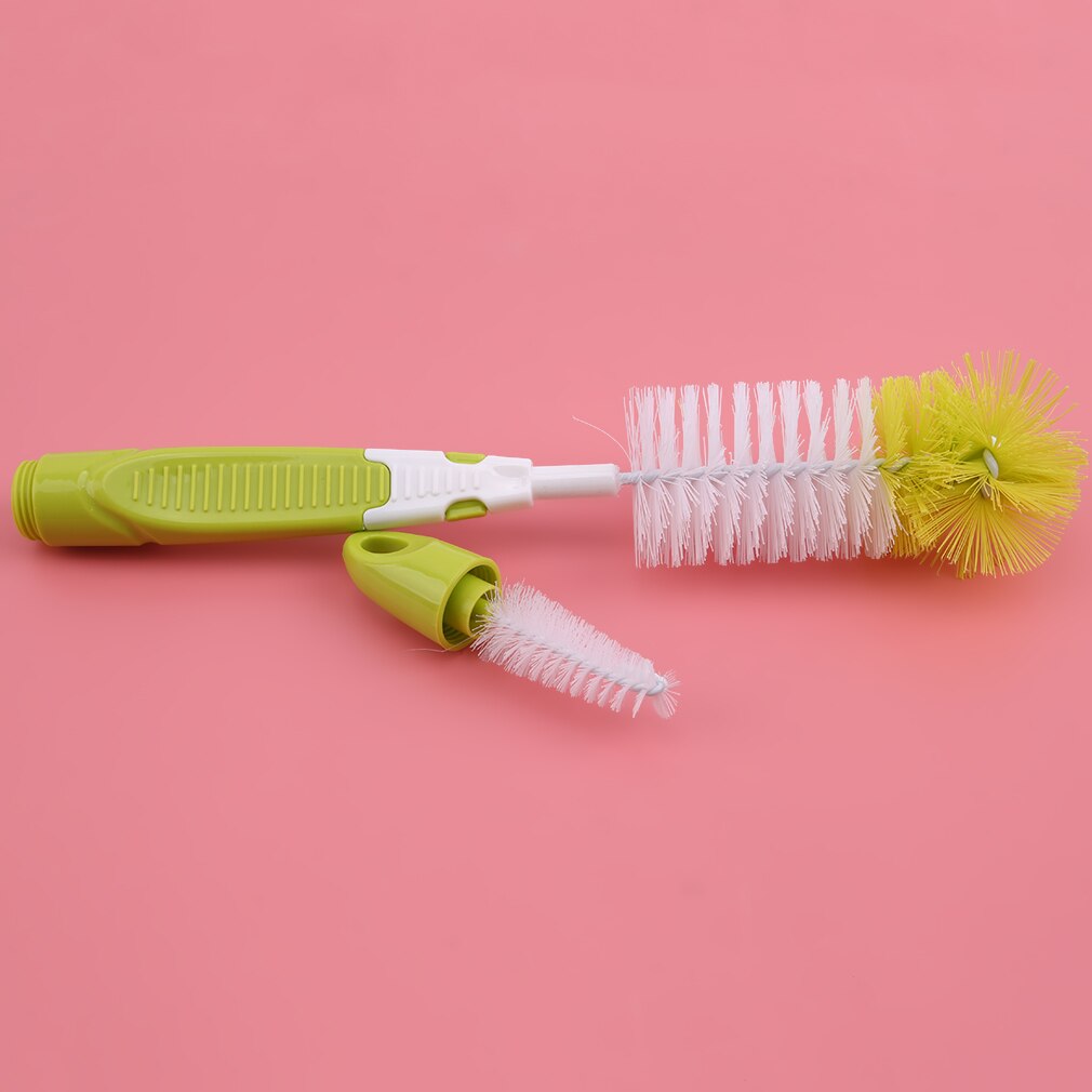 Flessenborstel 360 rotaties uniek voor babymelkflessen schrobben nylon speen reinigingsgereedschap voor wassen en reinigen
